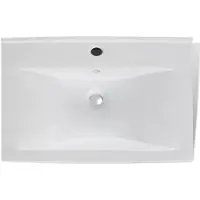 vidaXL -Waschbecken mit Kranloch rechteckig 60 x 46 cm Keramik Weiß