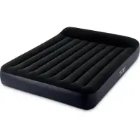 Intex 64150 Dura-Beam Letto ad aria per 2 persone + Pompa incorporata 152X203X25 Cm Nero