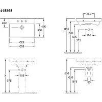 Villeroy & Boch Avento lavabo, 1 trou pour robinet, avec trop-plein, 650x470mm, 415865R1, 415865R1