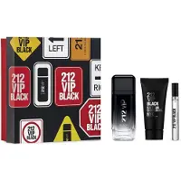 Carolina Herrera 212 VIP Men Black EDP Set regalo 100 ml, Gel doccia 100 ml and miniature EDP 10 ml 100ml