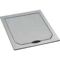 ABL SURSUM Parte superiore con coperchio ribaltabile in acciaio inossidabile opaco, 94x94 mm - Piastra di copertura 1471ESM