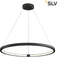 SLV Una lampada a sospensione Dali 80 PD LED dimmerabile Colore della luce commutabile Ø80 cm nero opaco