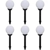 vidaXL Luci da sentiero 6 pz. LED 20 cm con picchetto a terra