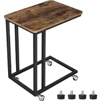 OEM Tavolo rotante quadrato industriale - 50 x 35 x 55 cm - acciaio - nero - con 4 ruote