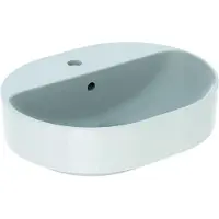 Geberit VariForm Lavabo à poser elliptique, 500x400mm, avec trou pour robinet, avec trop-plein, 500.775.00.2, 500.775.00.2