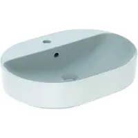 Geberit VariForm lavabo à poser elliptique, 600x450mm, avec trou pour robinet, avec trop-plein, 500.777.00.2, 500.777.00.2