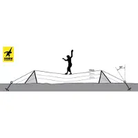 Gibbon Slacklines Independence Kit Classic Slackline (15 m, giallo/nero)