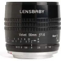 Lensbaby Velvet 56 Sony E-Attacco Nero