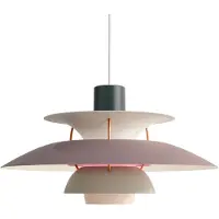 Louis Poulsen Lampada a sospensione PH 5 500, grigia, Ø 50 cm