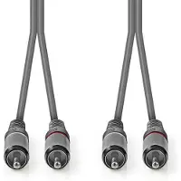 Nedis Cavo Audio Stereo Coth24200gy50 2x Rca M-2x Rca M Nichelato 5 M