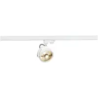 SLV Faretto di design Kalu per sistema a binario trifase, variante: Ø 120 x 180 mm, 75 W, bianco