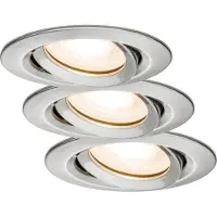 Paulmann Faretto da incasso Nova, set da 3, ferro, dimmerabile, IP65, 2.700 K