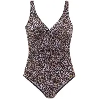 LASCANA Costume intero marrone / nero / bianco