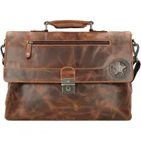 Billy The Kid Valigetta Vera Pelle 40 cm marrone