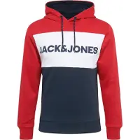 Jack & Jones Felpe con cappuccio JJELOGO BLOCKING uomini - Rosso - EU S