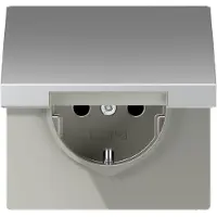 JUNG AL1520NKL Presa Schuko con coperchio ribaltabile senza gancio