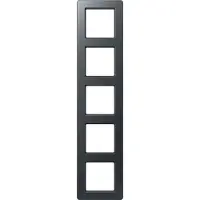 JUNG Cornice a 5 scomparti orizzontale/verticale - Cornice a 5 scomparti antracite AF 585 BF ANM