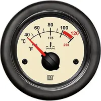 VETUS TEMPN beige Dispositivo di misurazione della temperatura 12/24V Ø 52mm