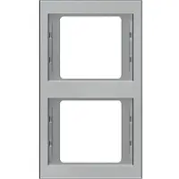 Hager Berker 13237004 Cornice di copertura a 2 ingressi verticali K5 in acciaio inox finitura opaca