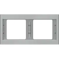 Hager Cornice Berker doppia orizzontale, K.5, acciaio inox, metallo satinato, 1 pz.