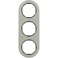 Hager Berker 10132004 Cornice in acciaio inossidabile/nero Serie R.classic