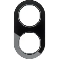 Berker Telaio a 2 ingressi R.Classic in vetro nero 10122016