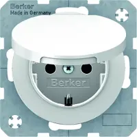 Hager Presa Schuko polare bianca/lucida con coperchio a cerniera - Presa 47512089