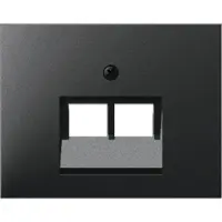 Berker 14097006 Placca centrale per presa UAE 2-gang K1 antracite opaco