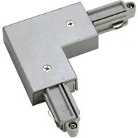 SLV 143062 High voltage mounting rail L-shape connector 1-phase Silver-grey