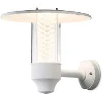 Konstsmide Nova Applique in alluminio laccato bianco con vetro acrilico trasparente