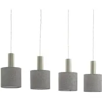 Eglo Concessa 2 lampade a sospensione a 4 luci in nichel opaco, grigio