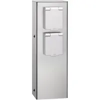 LCD Colonna con prese in acciaio inox 019, doppia, acciaio inox