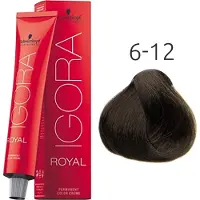 Schwarzkopf Professional Igora Royal 6-12 Biondo scuro cenere 60 ml — Tinta permanente