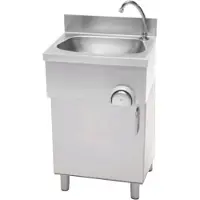 CombiSteel Lavabo , modello freestanding con 1 anta, in acciaio inox, 500x400x850mm