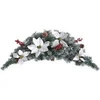 vidaXL Arco di Natale con luci LED verde 90 cm PVC
