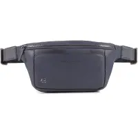 Piquadro Black Square Marsupio Vera Pelle 31 cm blu