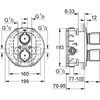 GROHE Miscelatore termostatico universale da incasso Rapido T - 35500000