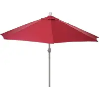 Mendler Ombrellone Parla, ombrellone da balcone, poliestere/alluminio UV 50+ 3kg ~ 270cm bordeaux senza supporto