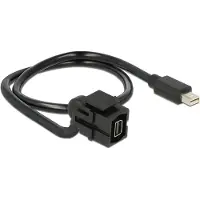 DeLOCK Keystone Modul mini DisplayPort Buchse 110° > mini DisplayPort Stecker mit Kabel schwarz