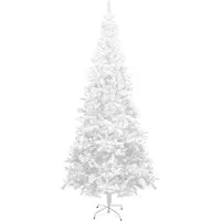 vidaXL Albero di Natale artificiale L 240 cm Bianco
