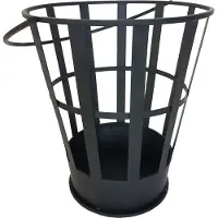 Esschert Design Secchio da fuoco in acciaio nero