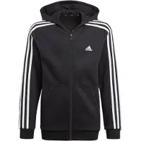 Adidas Felpe con cappuccio B 3S FZ HD ragazzo - Nero - 4 / 5 anni