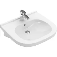 Villeroy & Boch ViCare lavabo, 1 trou pour robinet, avec trop-plein, non rectifié, 610x550mm, 411960R1, 411960R1