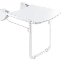 Delabie Sedile doccia pieghevole con base in acciaio inox verniciato a polvere bianco