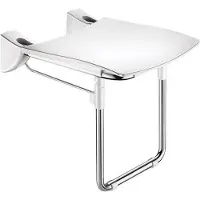 Delabie sedile doccia comfort pieghevole con piede in acciaio inox hgl.pol.