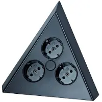 Thebo presa angolare ST 3007/ C nero opaco Presa triangolare 240 V
