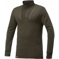 Woolpower Zip Turtleneck 400 Maglia a manica lunga (XS, olivia)