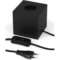 Calex lampada da tavolo cubica, nero