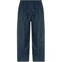 Regatta Kid's Pack-It Overtrousers Pantaloni antipioggia Bambini (9-10 Years, blu)