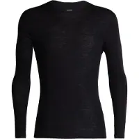 Icebreaker 175 Everyday L/S Crewe Intimo lana merinos Uomo (XL, nero)